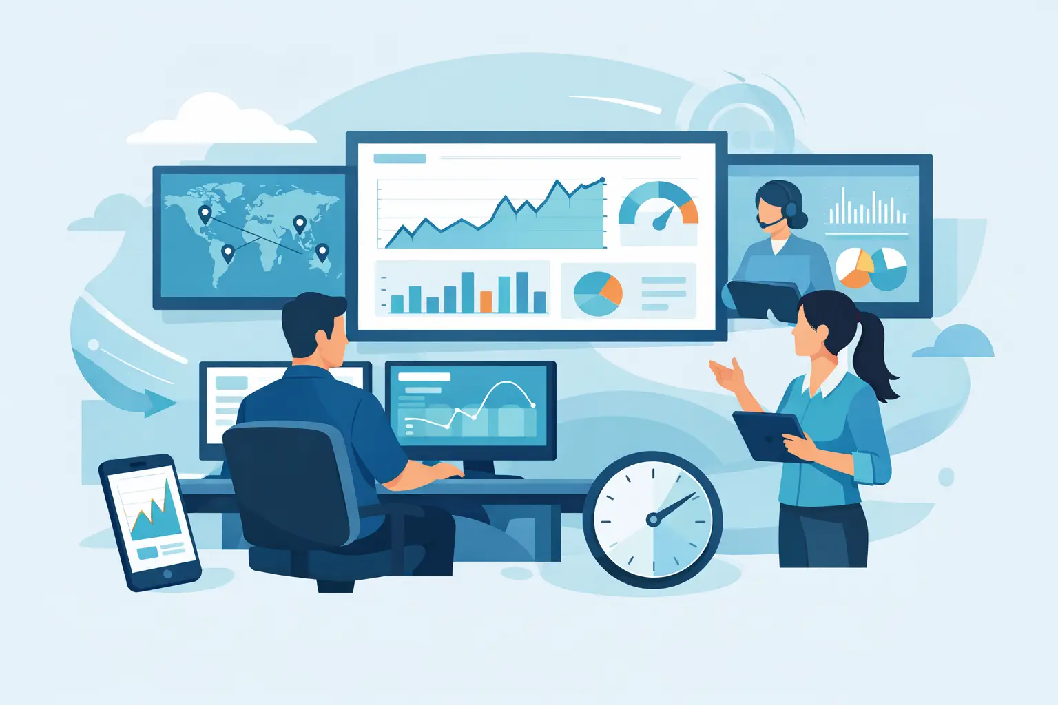 דוחות זמן אמת למוקד: שליטה שמביאה תוצאות