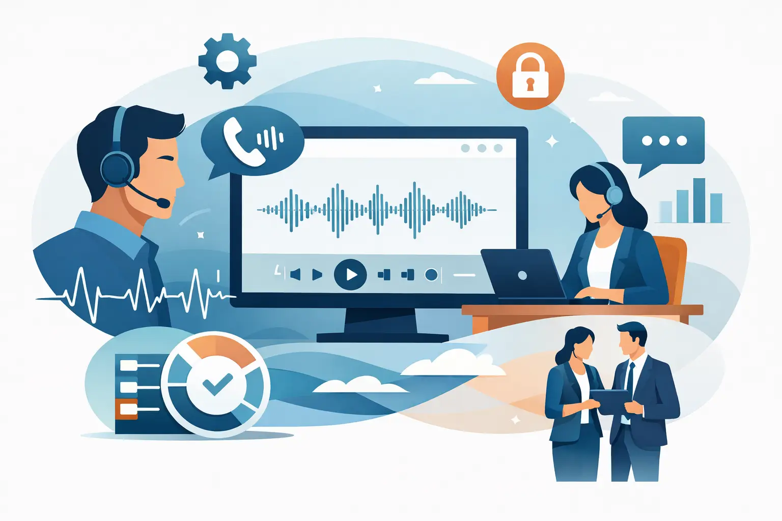 הקלטת שיחות לעסקים - שליטה, שירות ובקרה