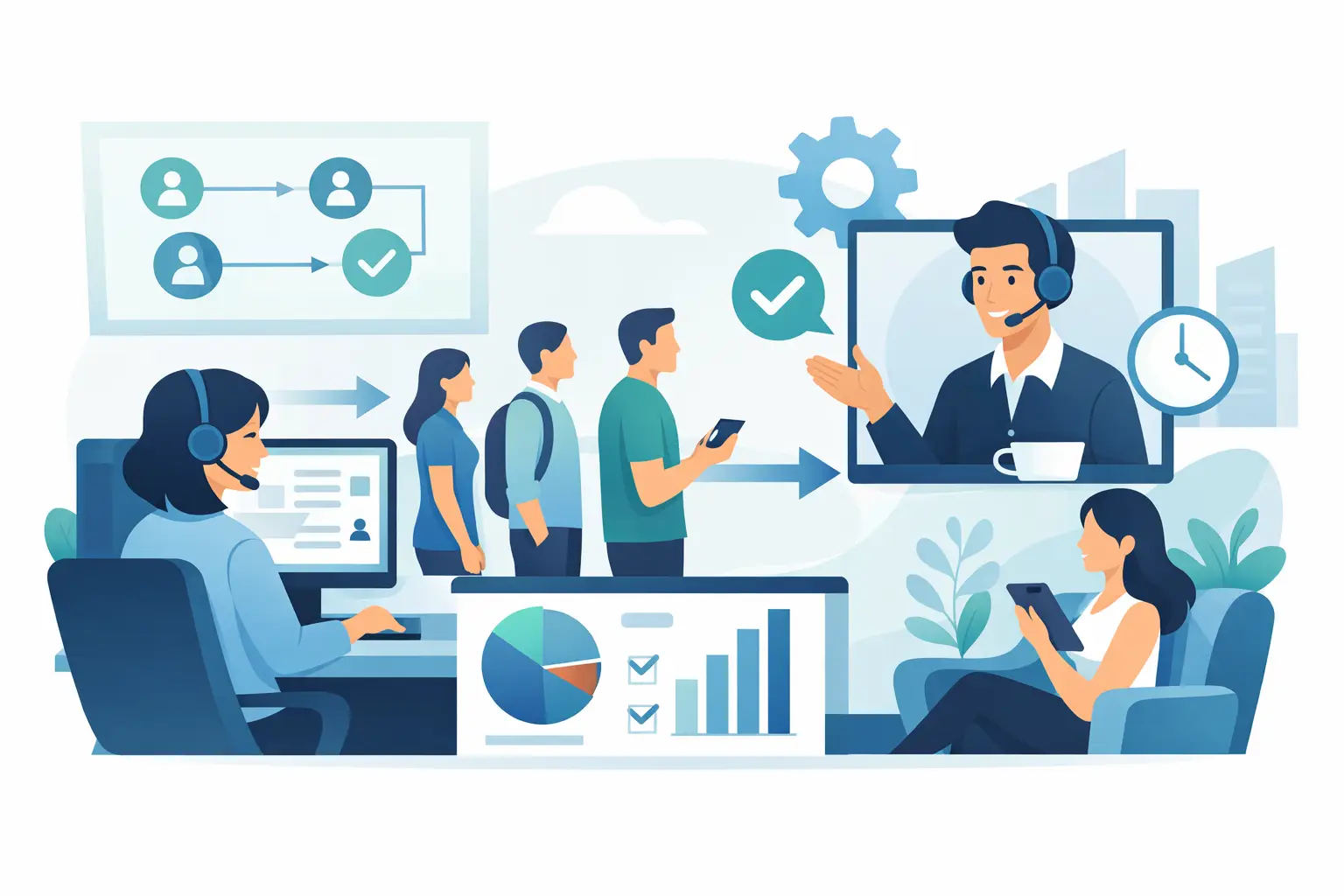 ניהול תורים חכם במוקד שמשפר שירות