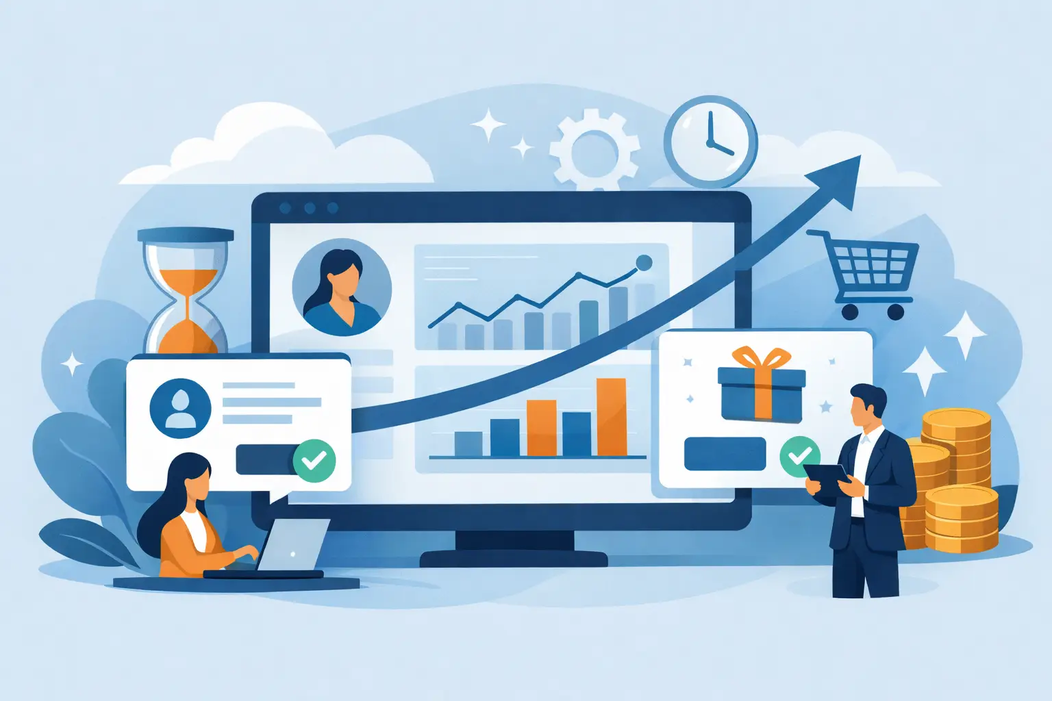 CRM Popup לעסקים שמקצר זמני טיפול ומעלה מכירות